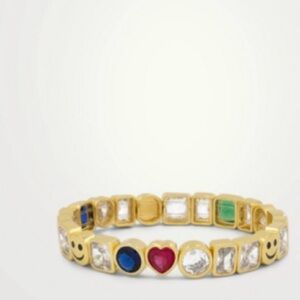 Lisa Gozlan Multicolor Enamel Bracelet - Gold